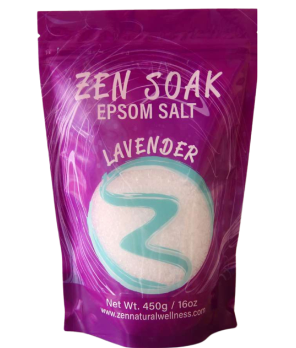 Zen Soak Lavender Aromatherapy Epsom Salt 450g