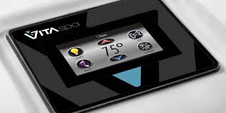 TOPSIDE, 110843 SMART TOUCH2C, NEW VITA, RECT PANEL W/OVERLAY, BLK & BLU, AQUAGLO CZ3 COMP