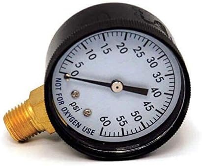 Pool Parts Pressure Gauge 1/4" 60PSI Side Mount AC296C