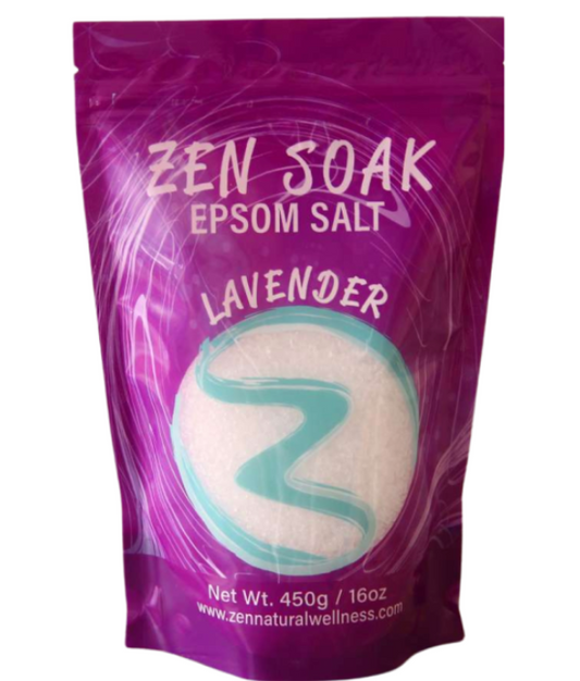 Zen Soak Lavender Aromatherapy Epsom Salt 450g