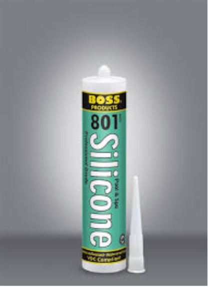 Boss 801 Silicone Clear 10 oz for pool and spa