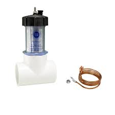 Zinc Anodes 2" SCH40 PVC Tee INLINE (right)